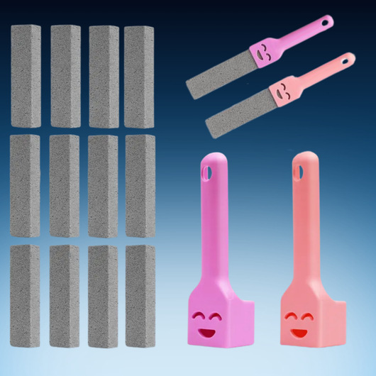 Pumice Stone Toilet Bowl Stain Remover with Extra Long Handle