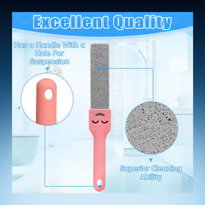 Pumice Stone Toilet Bowl Stain Remover with Extra Long Handle