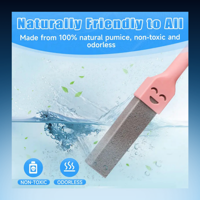 Pumice Stone Toilet Bowl Stain Remover with Extra Long Handle