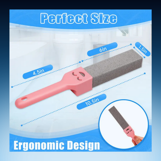 Pumice Stone Toilet Bowl Stain Remover with Extra Long Handle