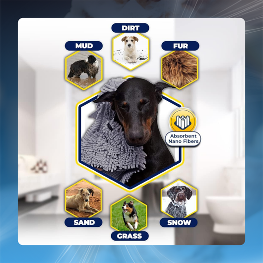 Ultra-Absorbent Microfiber Dog Towel