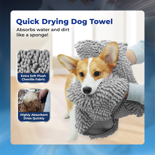 Ultra-Absorbent Microfiber Dog Towel