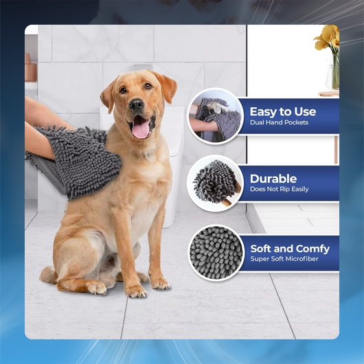 Ultra-Absorbent Microfiber Dog Towel
