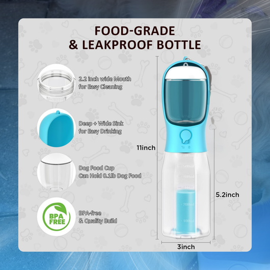3-in-1 Portable Pet Water Bottle