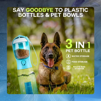 3-in-1 Portable Pet Water Bottle