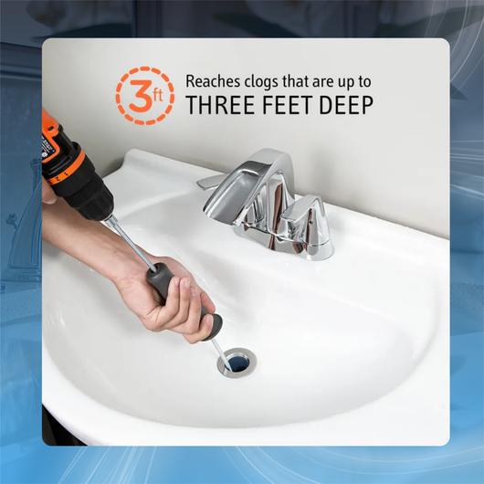 Drain Snake Clog Remover for Tubs and Sinks