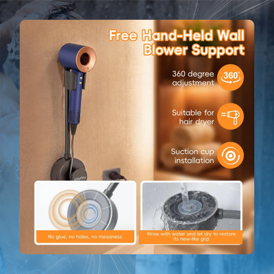 Wall-Mounted Hair Dryer Holder