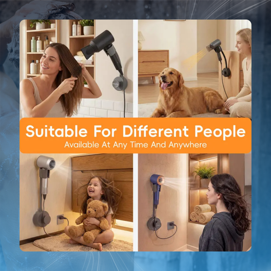 Wall-Mounted Hair Dryer Holder