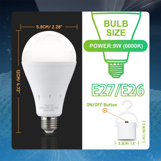 Rechargeable Emergency LED Bulb