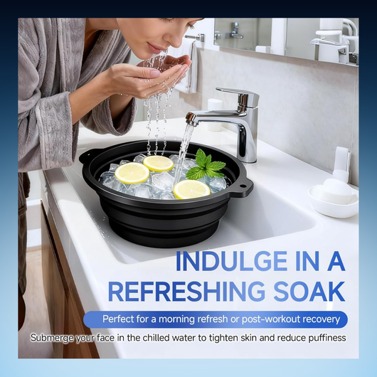 Facial Ice Bath Bowl with Built-in Tray