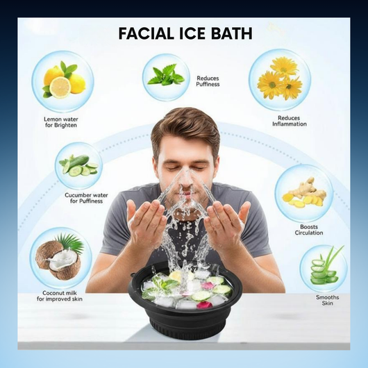 Facial Ice Bath Bowl with Built-in Tray