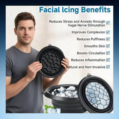 Facial Ice Bath Bowl with Built-in Tray