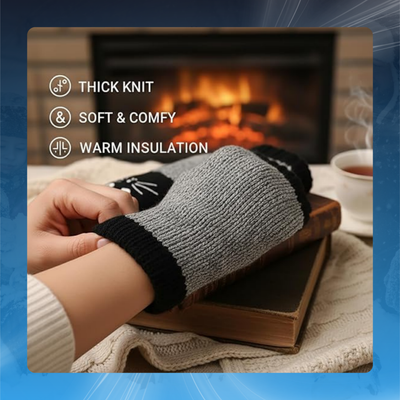 Women’s Cat Knit Fingerless Gloves