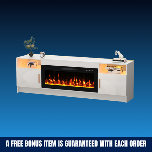 FyreLuxe – LED Fireplace TV Stand