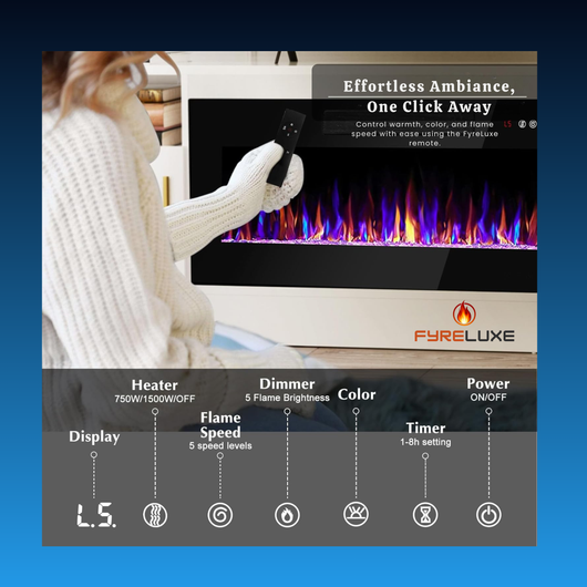 FyreLuxe – LED Fireplace TV Stand