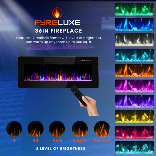 FyreLuxe – LED Fireplace TV Stand