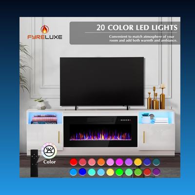FyreLuxe – LED Fireplace TV Stand