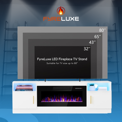 FyreLuxe – LED Fireplace TV Stand