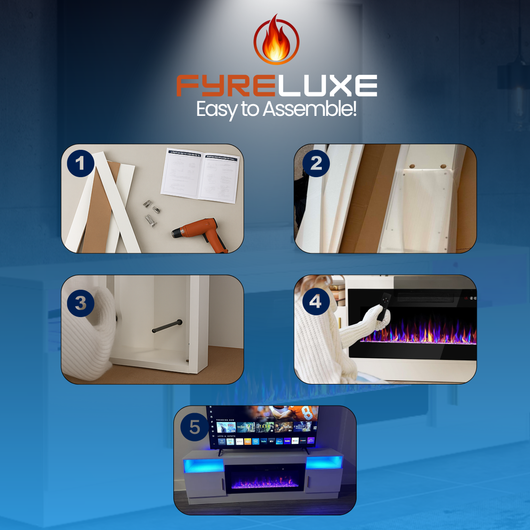 FyreLuxe – LED Fireplace TV Stand