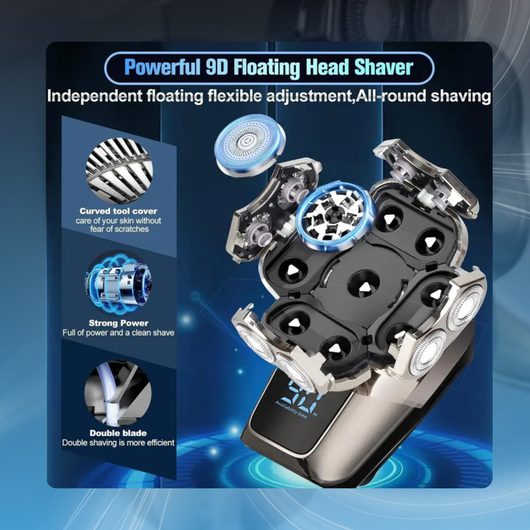 6-in-1 Electric Head Shaver & Grooming Kit