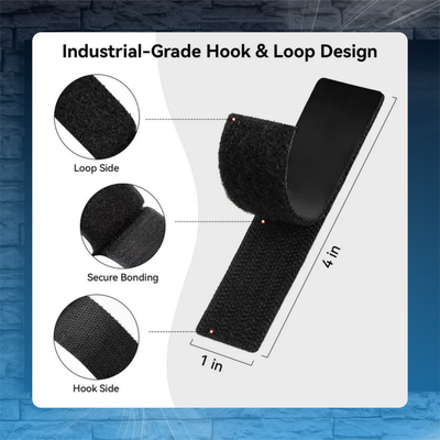 Reusable Heavy-Duty Hook & Loop Strips