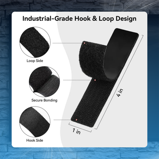 Reusable Heavy-Duty Hook & Loop Strips