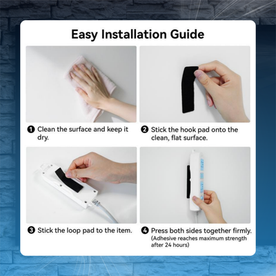 Reusable Heavy-Duty Hook & Loop Strips