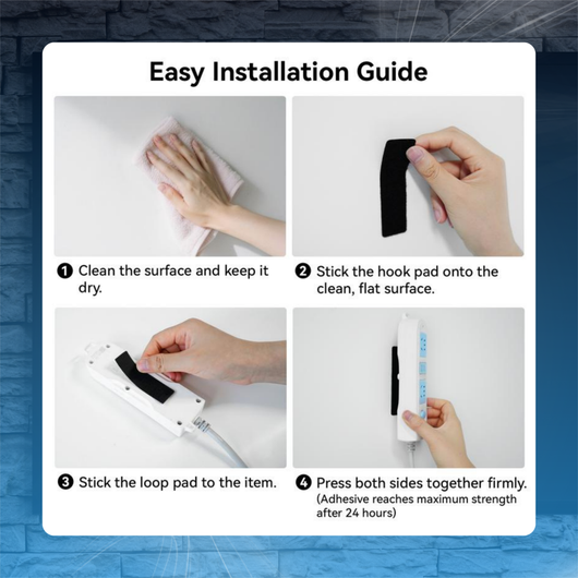 Reusable Heavy-Duty Hook & Loop Strips