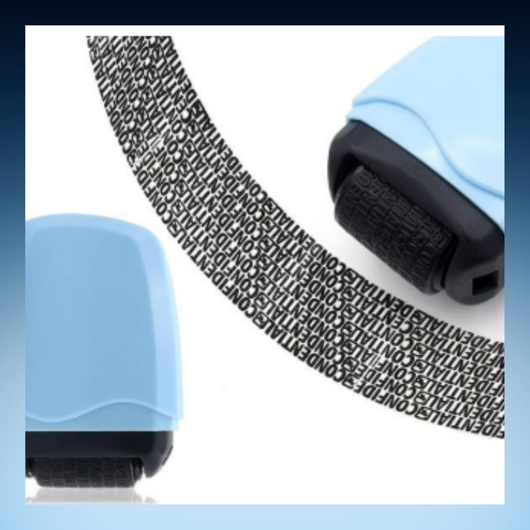 Wide Roller Identity Protection Stamp