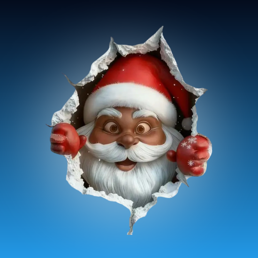 3D Christmas Santa Claus Wall Sticker