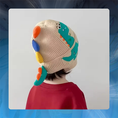 Kids Winter Dinosaur Earflap Beanie Hat