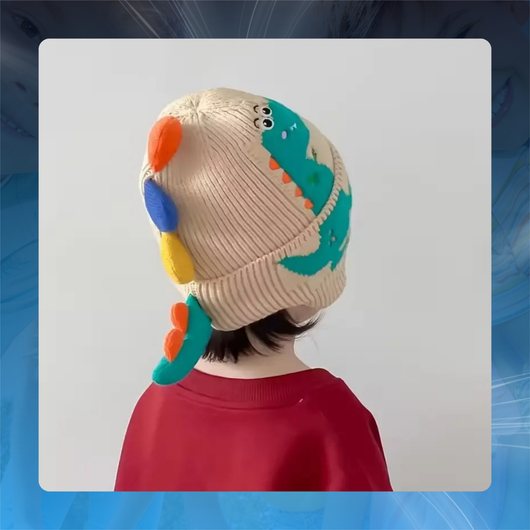 Kids Winter Dinosaur Earflap Beanie Hat