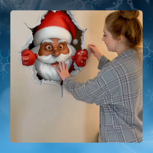 3D Christmas Santa Claus Wall Sticker