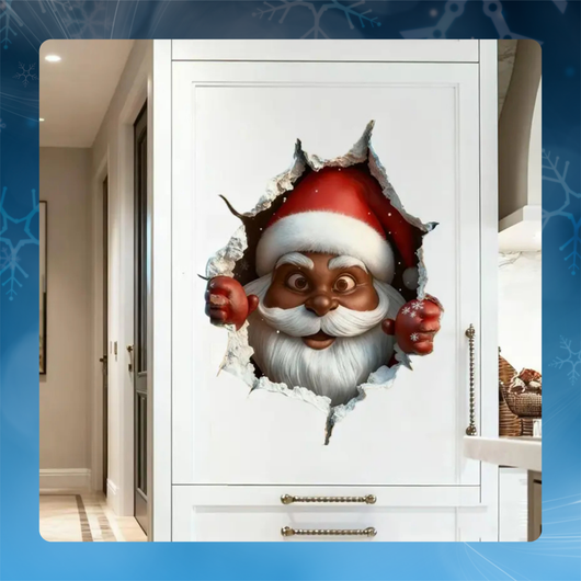 3D Christmas Santa Claus Wall Sticker