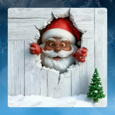 3D Christmas Santa Claus Wall Sticker