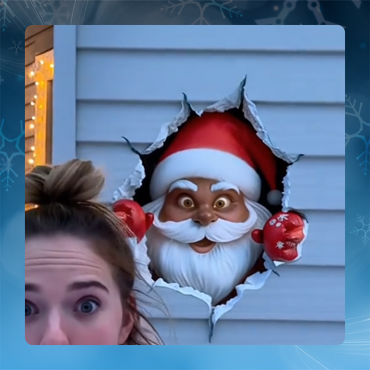 3D Christmas Santa Claus Wall Sticker