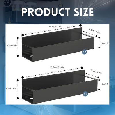 Magnetic Metal Storage Racks (4 Pack)