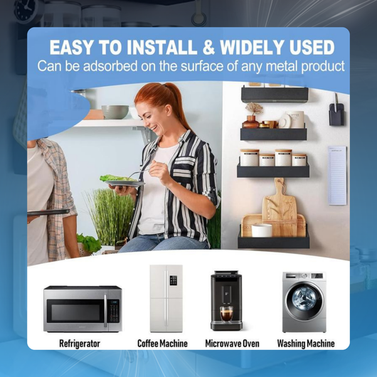 Magnetic Metal Storage Racks (4 Pack)