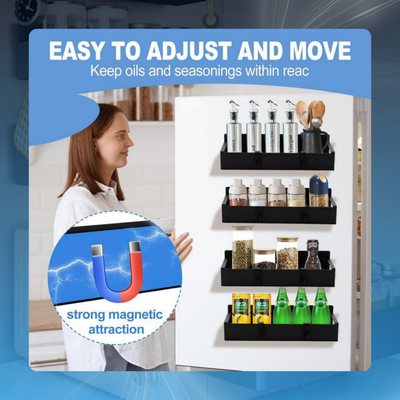 Magnetic Metal Storage Racks (4 Pack)