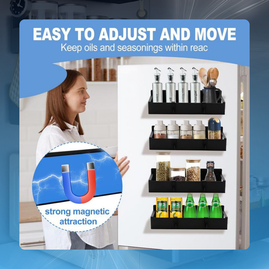 Magnetic Metal Storage Racks (4 Pack)