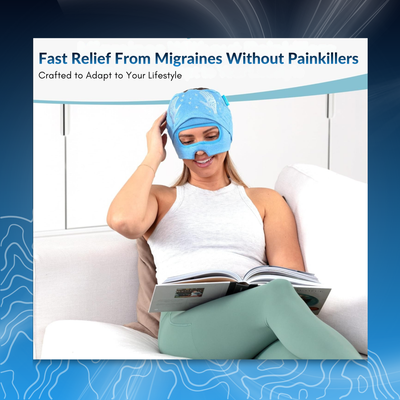 Migraine Relief Cap with Slide-Up Eye Mask