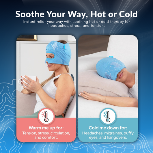 Migraine Relief Cap with Slide-Up Eye Mask