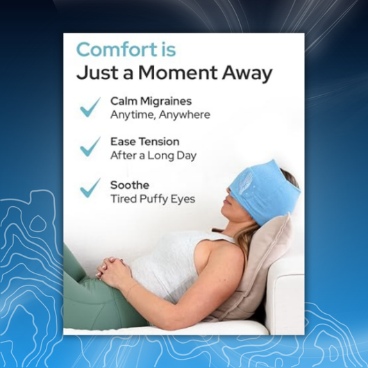 Migraine Relief Cap with Slide-Up Eye Mask