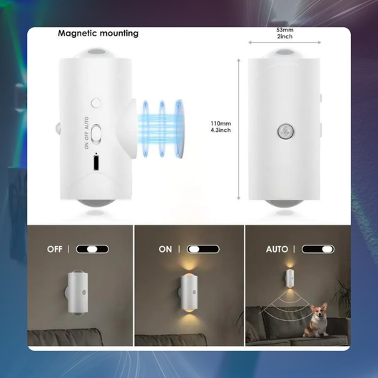Wall-Mounted Motion Sensor Night Light (2 Pack)