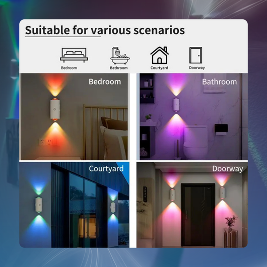 Wall-Mounted Motion Sensor Night Light (2 Pack)