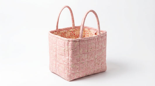Floral Foldable Cotton Storage Basket