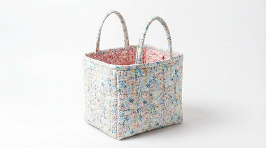 Floral Foldable Cotton Storage Basket