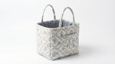 Floral Foldable Cotton Storage Basket