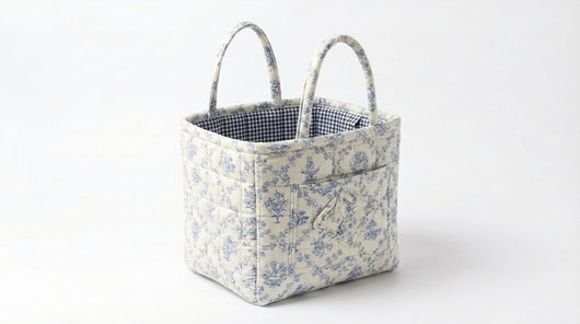 Floral Foldable Cotton Storage Basket