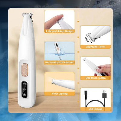 Pet Grooming Trimmer with LED Light
